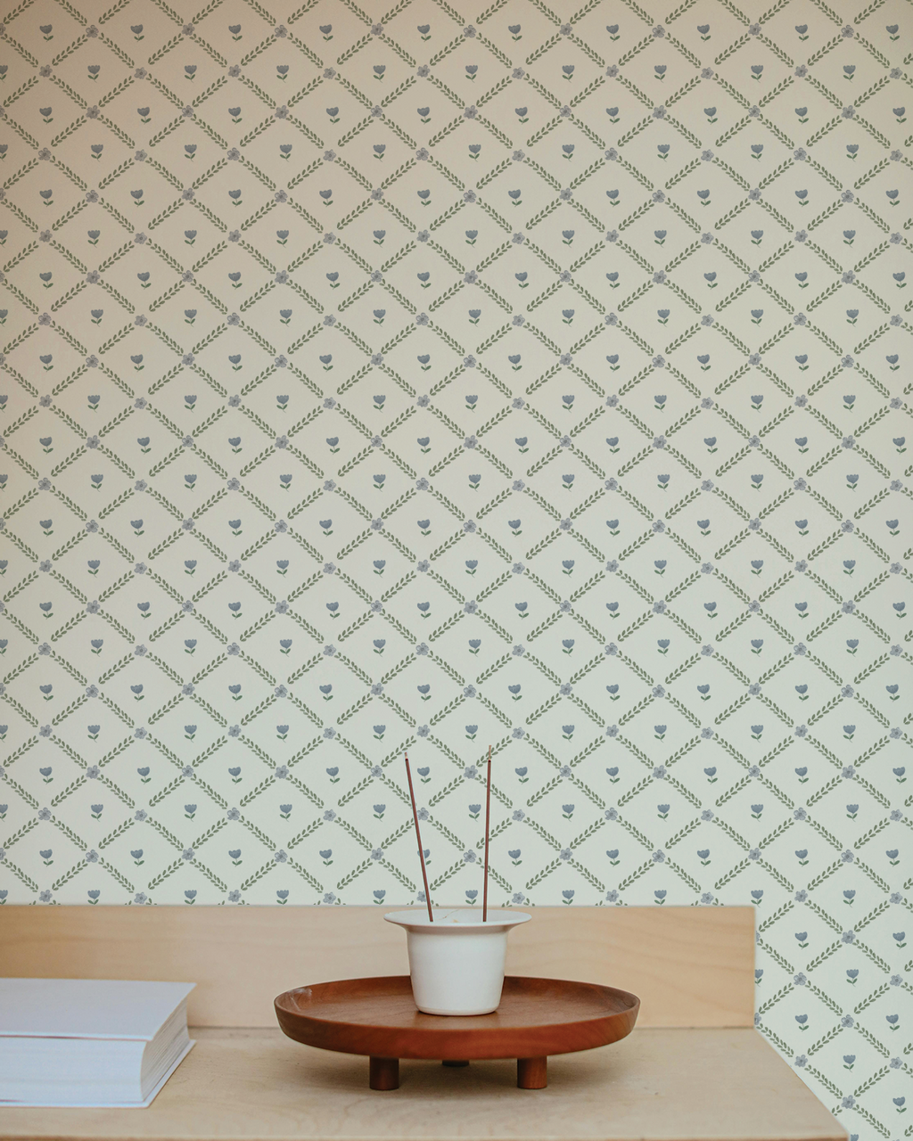 Willow Garden Wallpaper, Blue