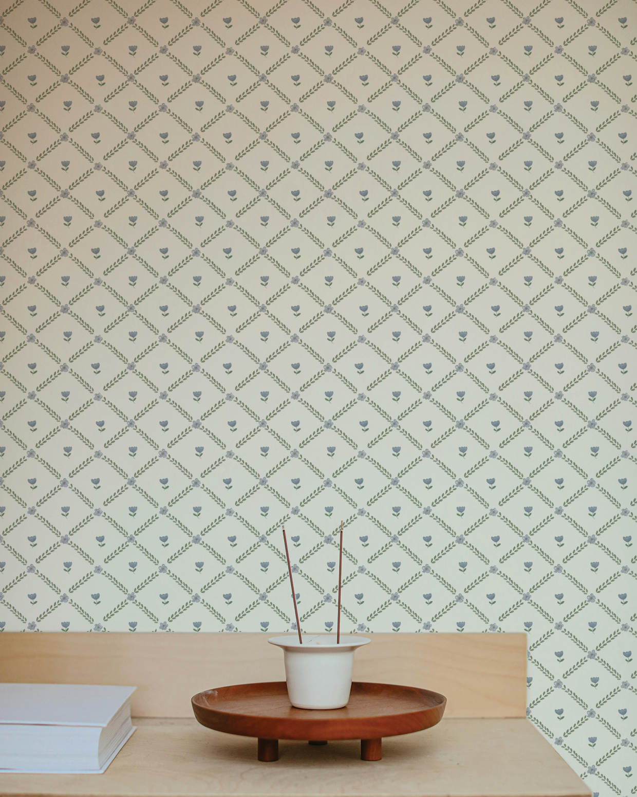 Willow Garden Wallpaper, Blue