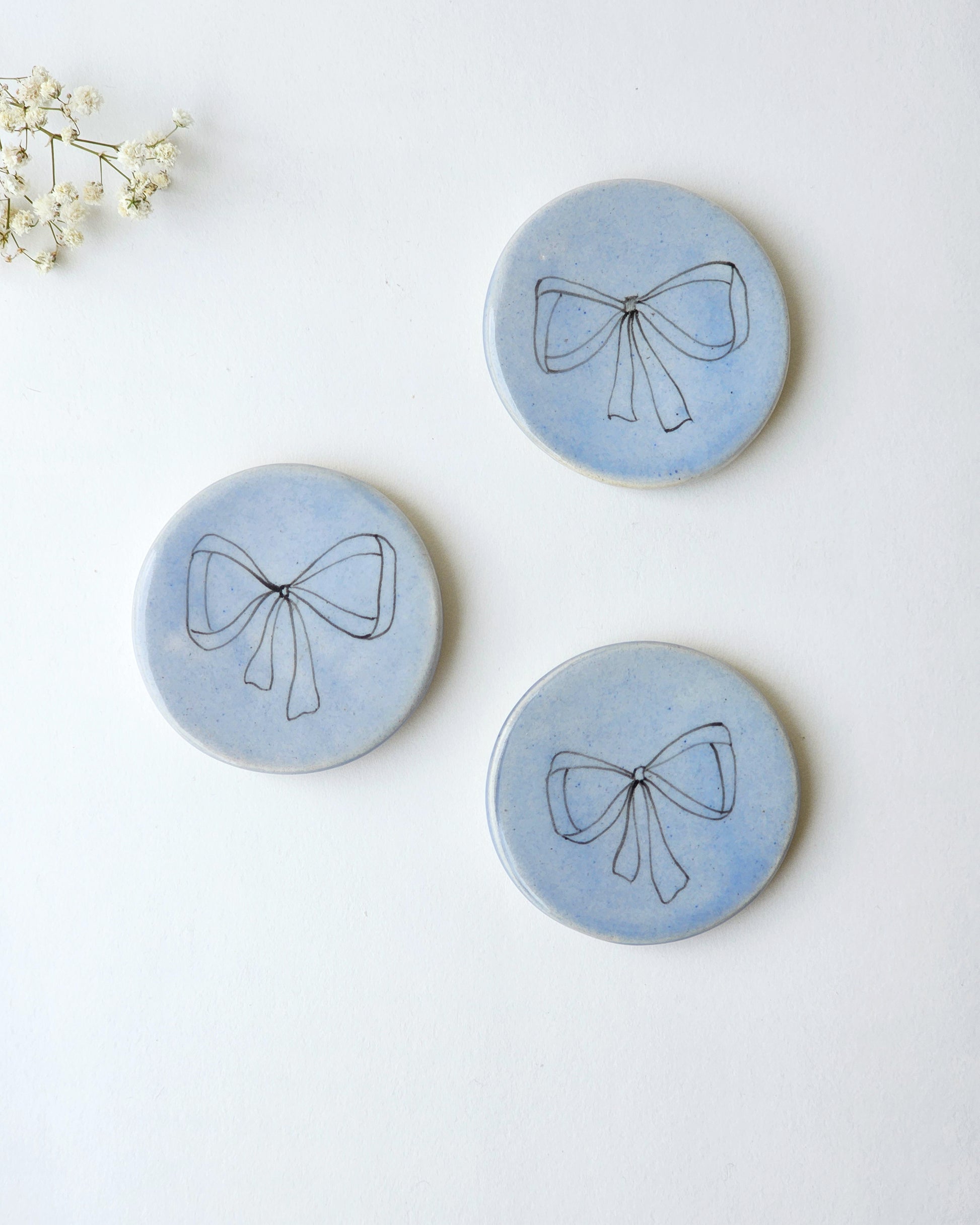 Bow Fridge Magnet, Blue