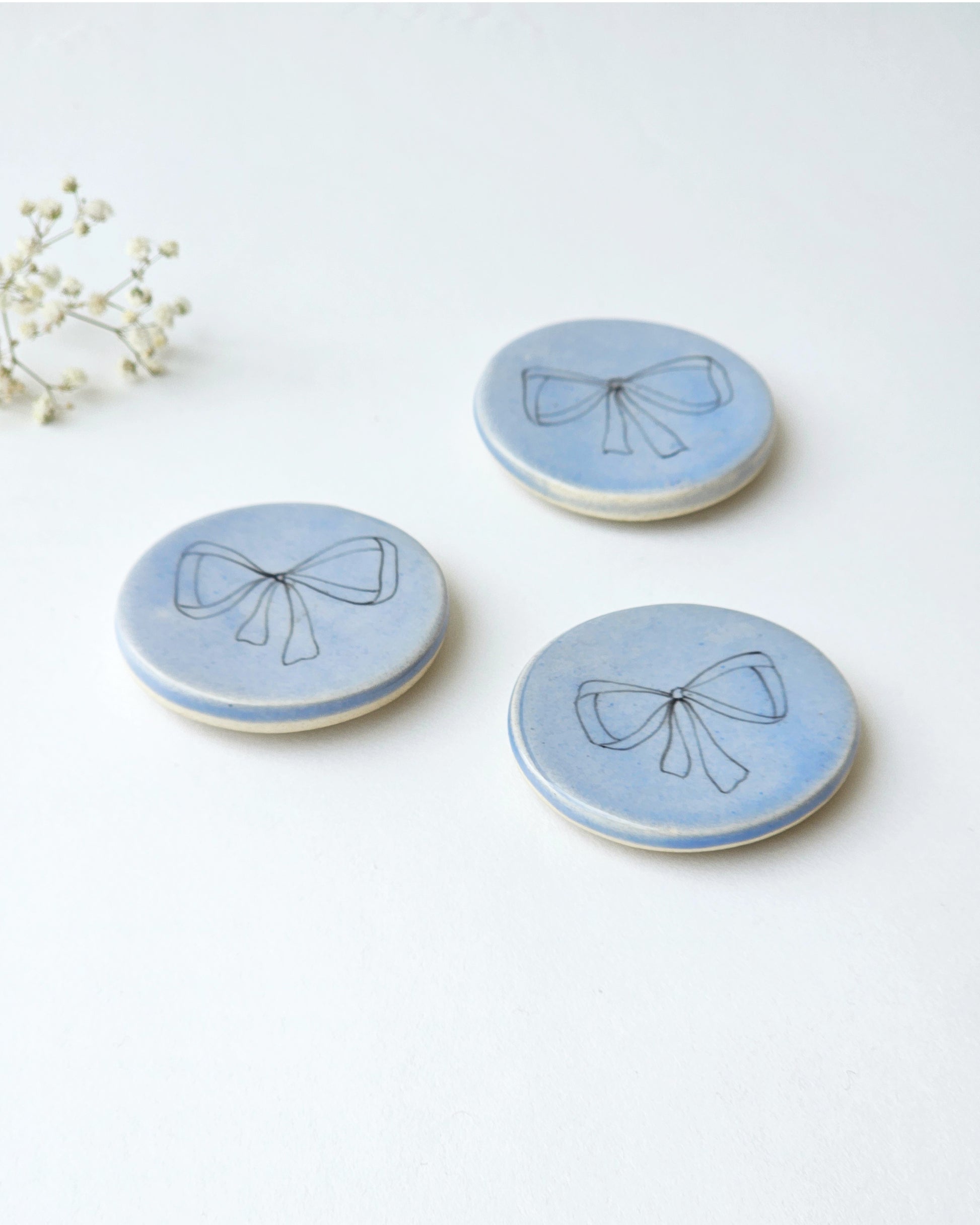 Bow Fridge Magnet, Blue