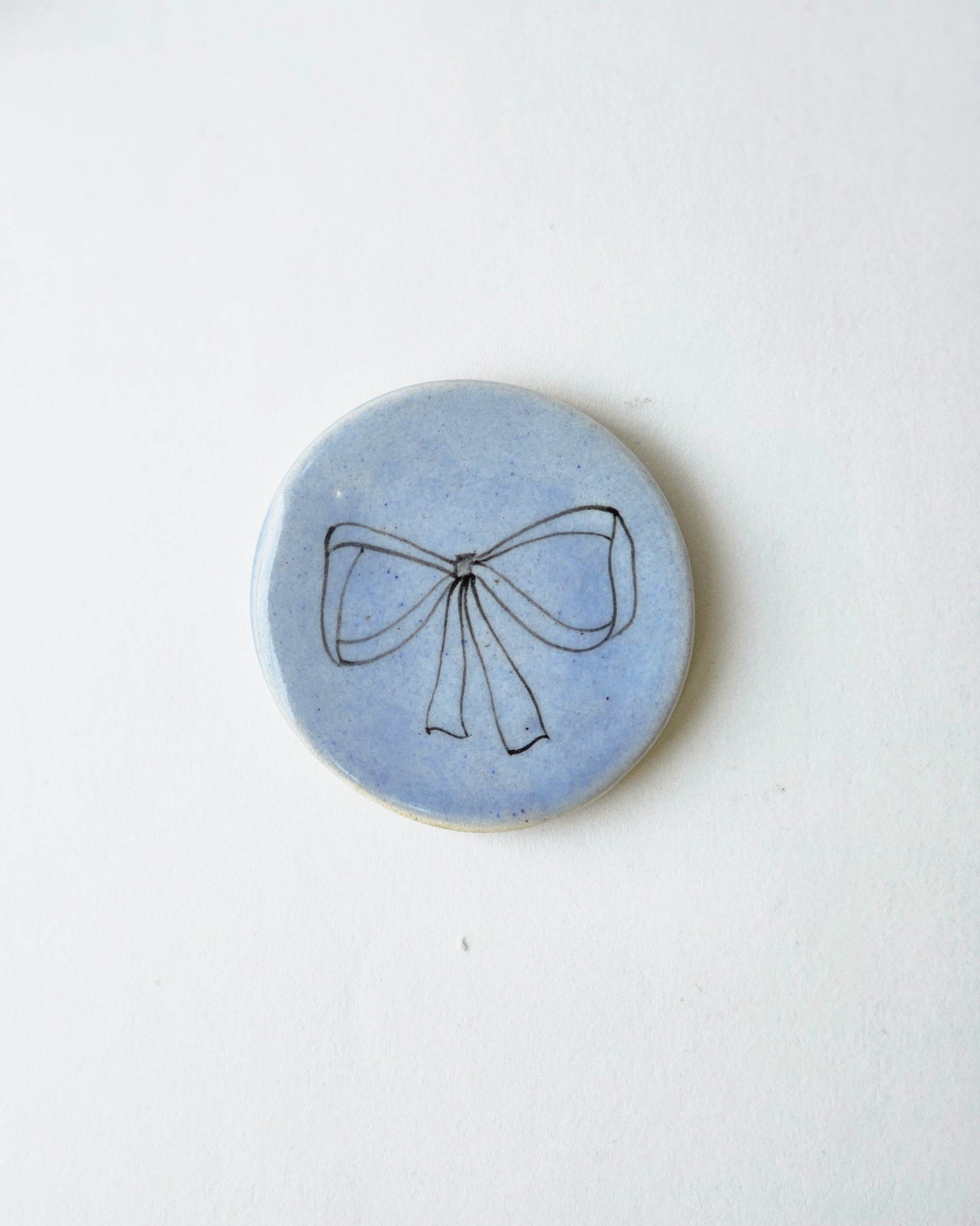 Bow Fridge Magnet, Blue