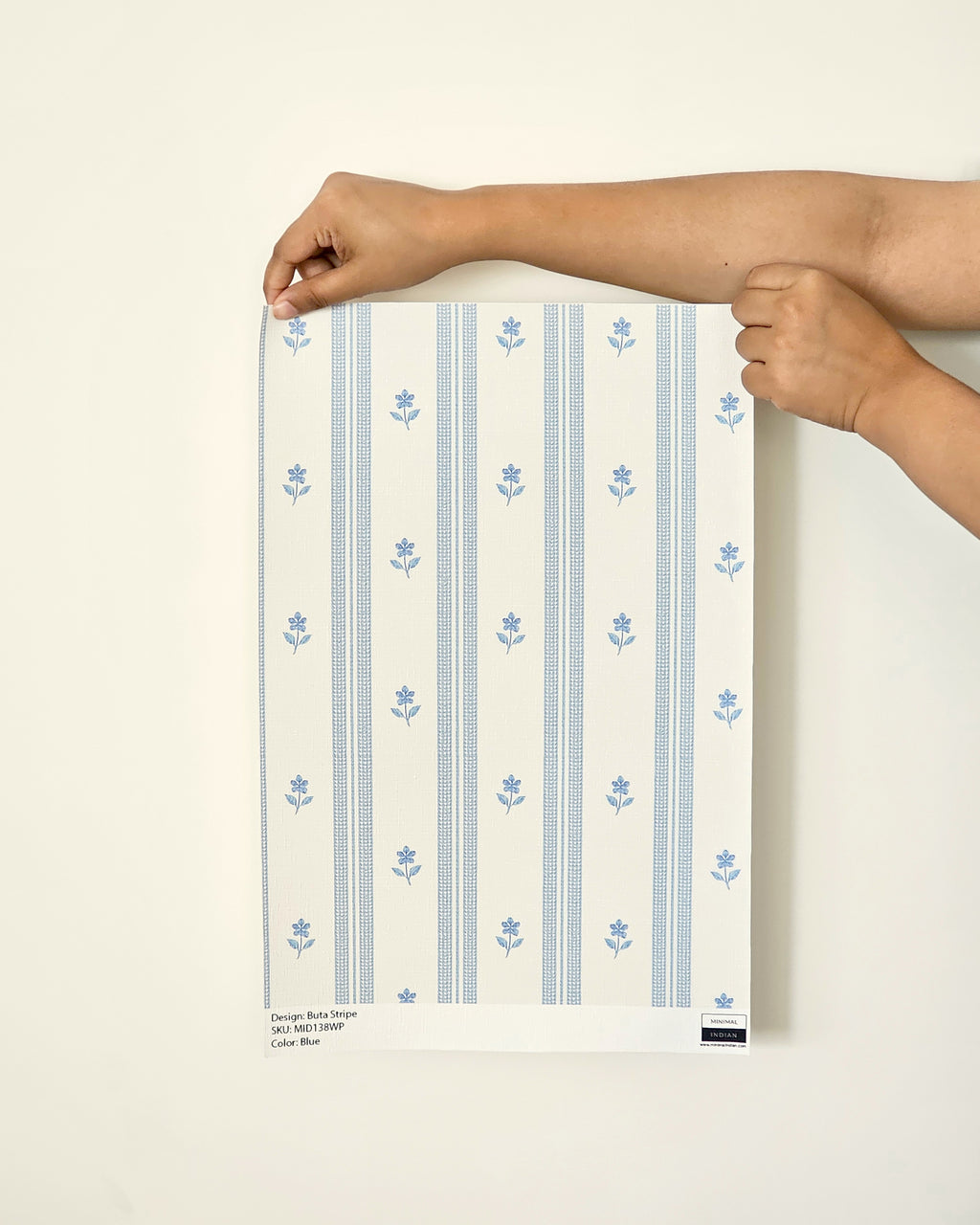 Roseline Wallpaper, Blue