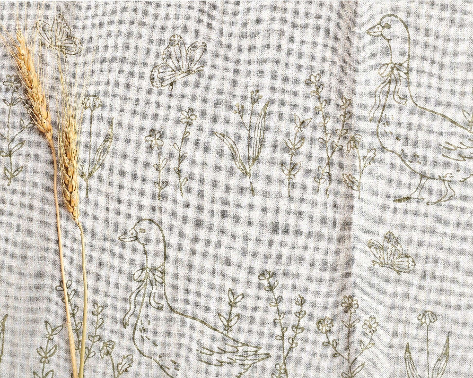 Sunny Duck Fabric,Sage Green