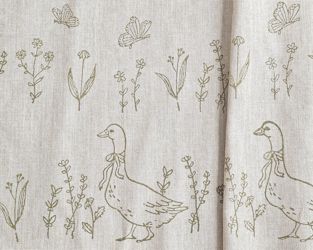Sunny Duck Fabric,Sage Green