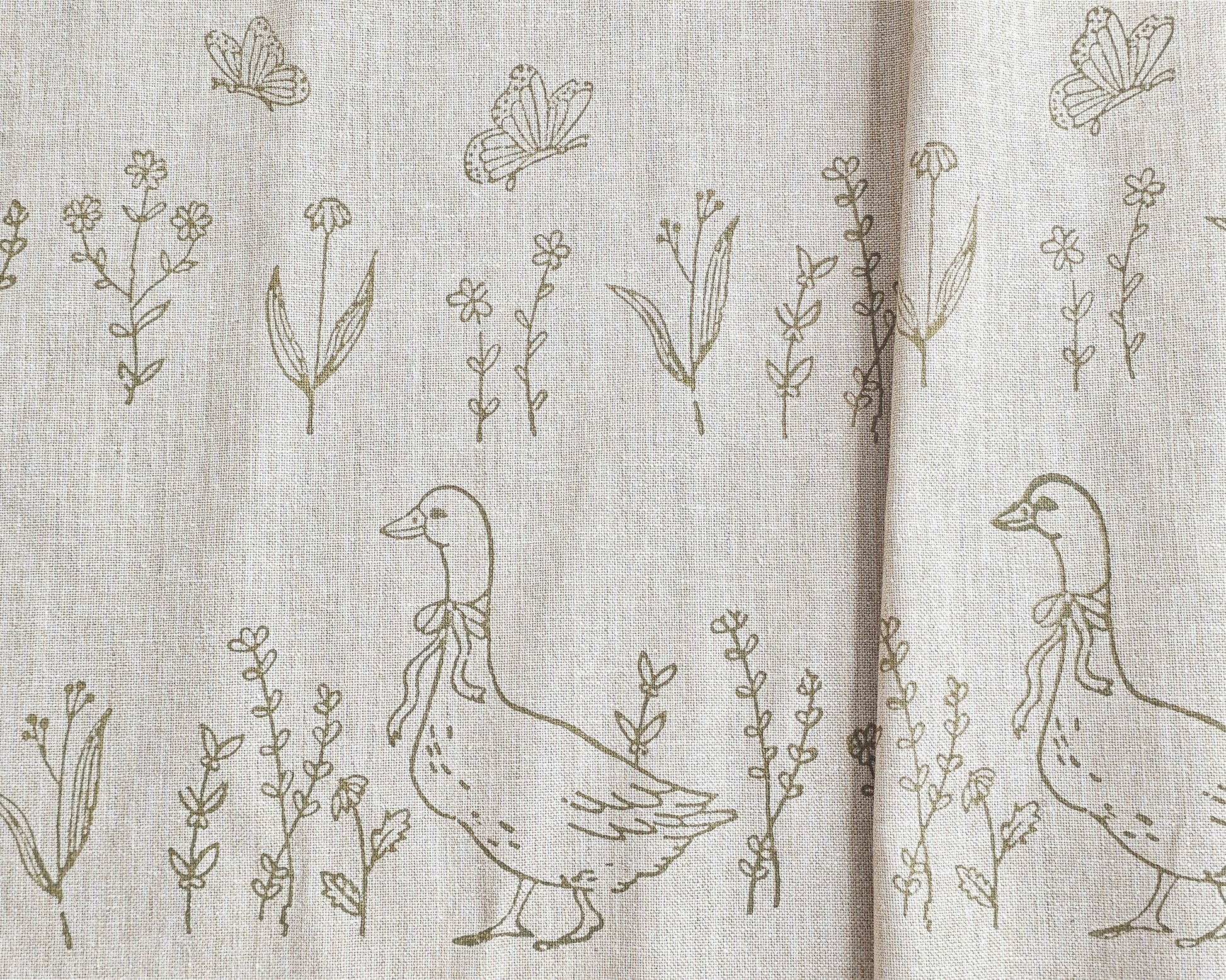 Sunny Duck Fabric,Sage Green