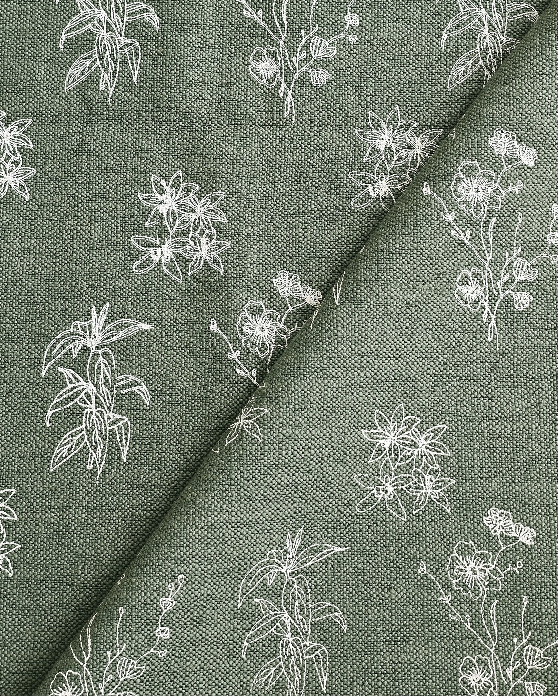 Wildflower Fabric, Green