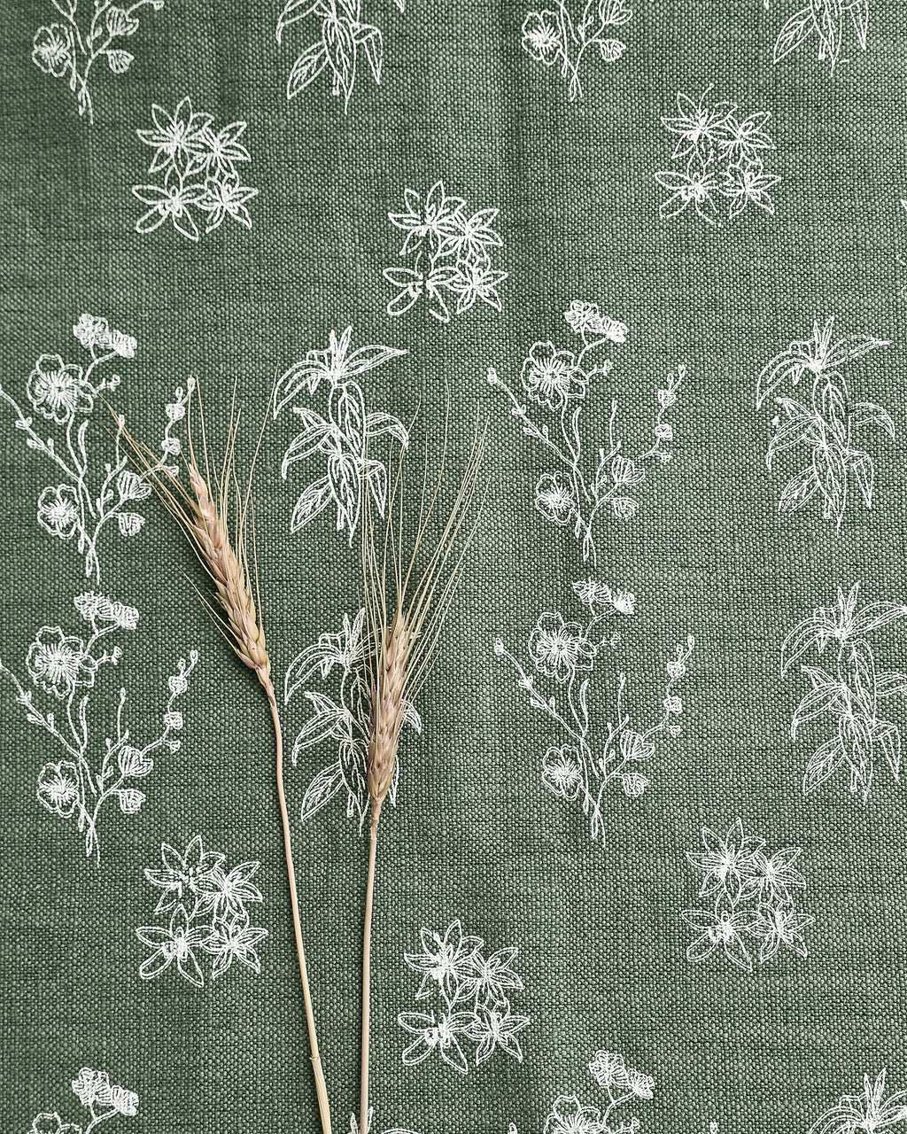 Wildflower Fabric, Green