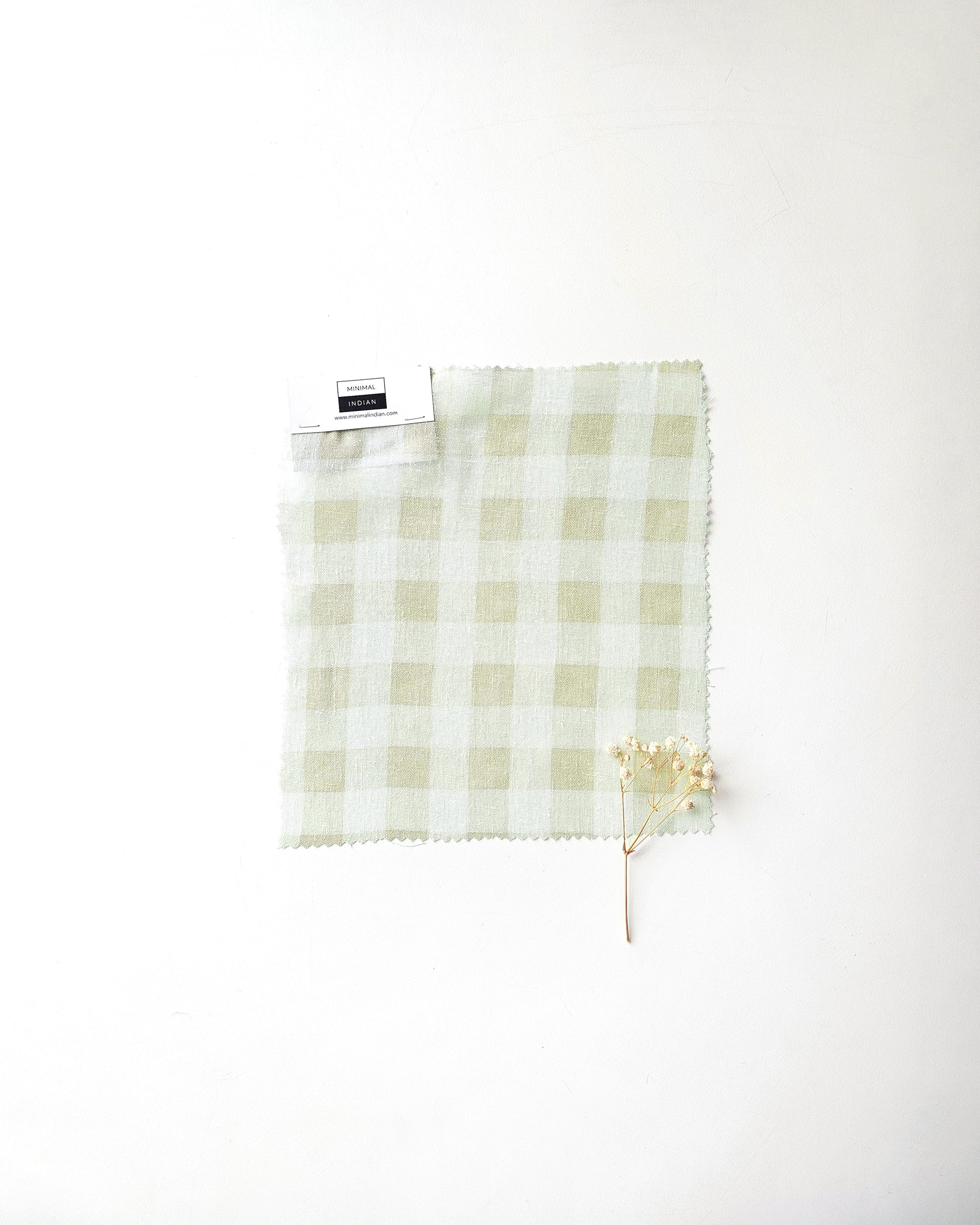 Gingham Check Sheer Fabric