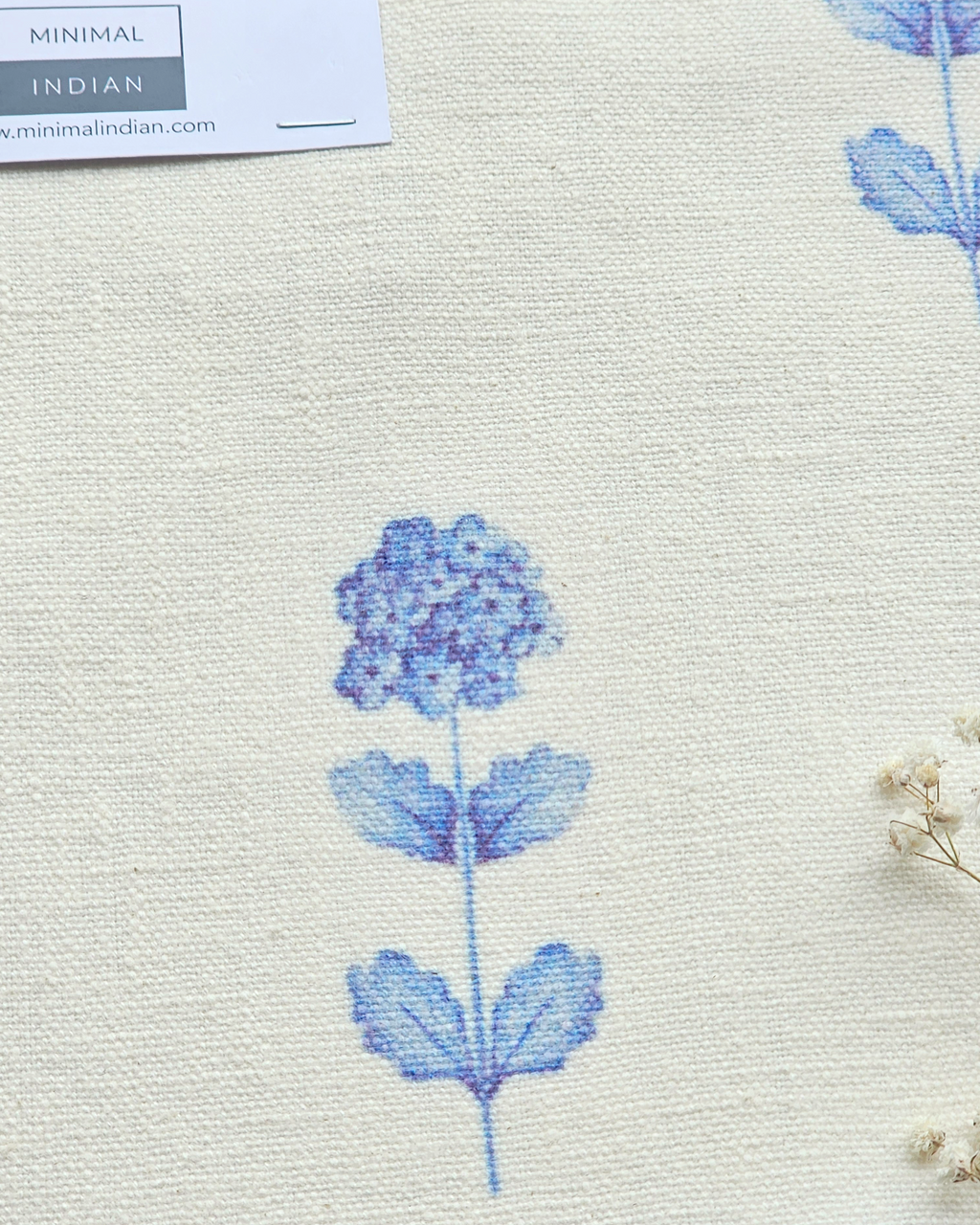 French Flora Fabric, Blue