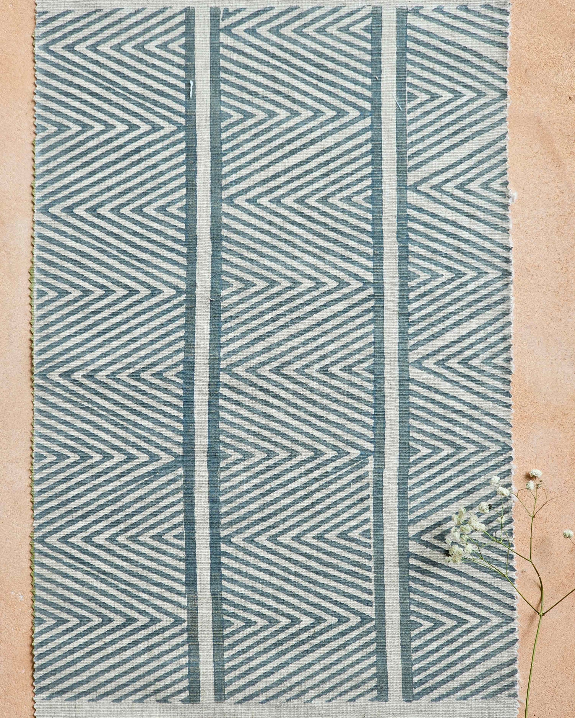 Taal Fabric, Steel Blue