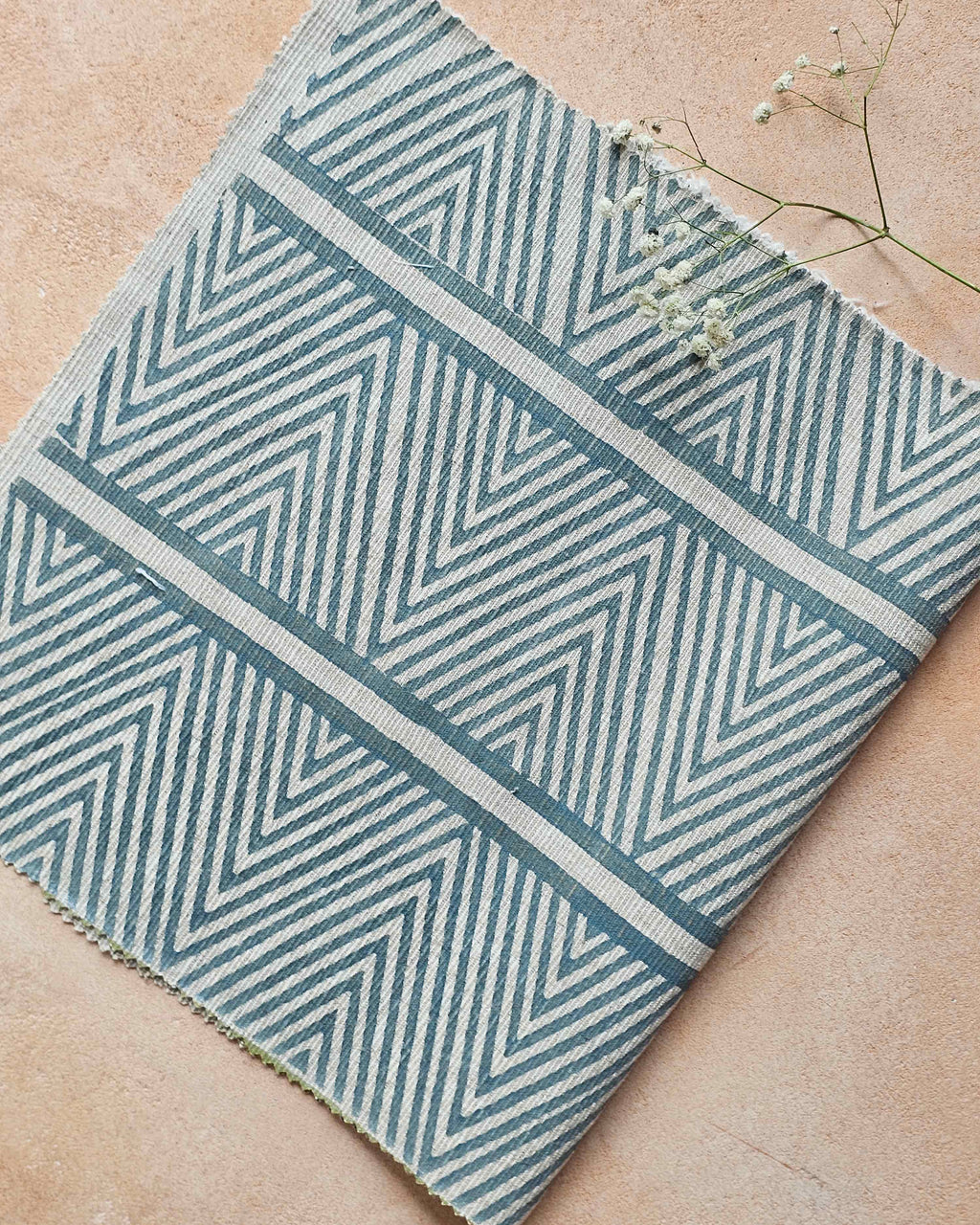 Taal Fabric, Steel Blue