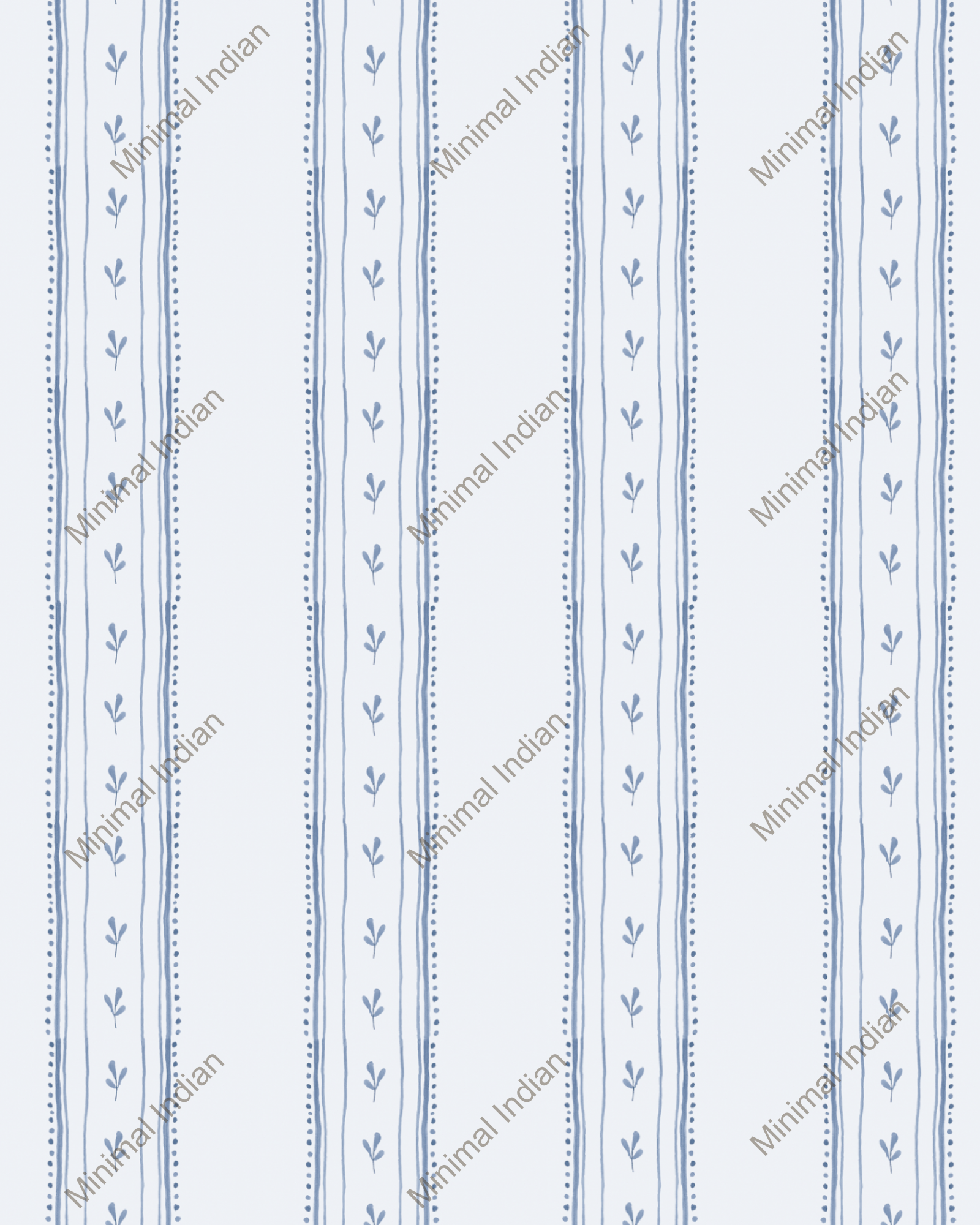 Vera Stripe Wallpaper, Blue