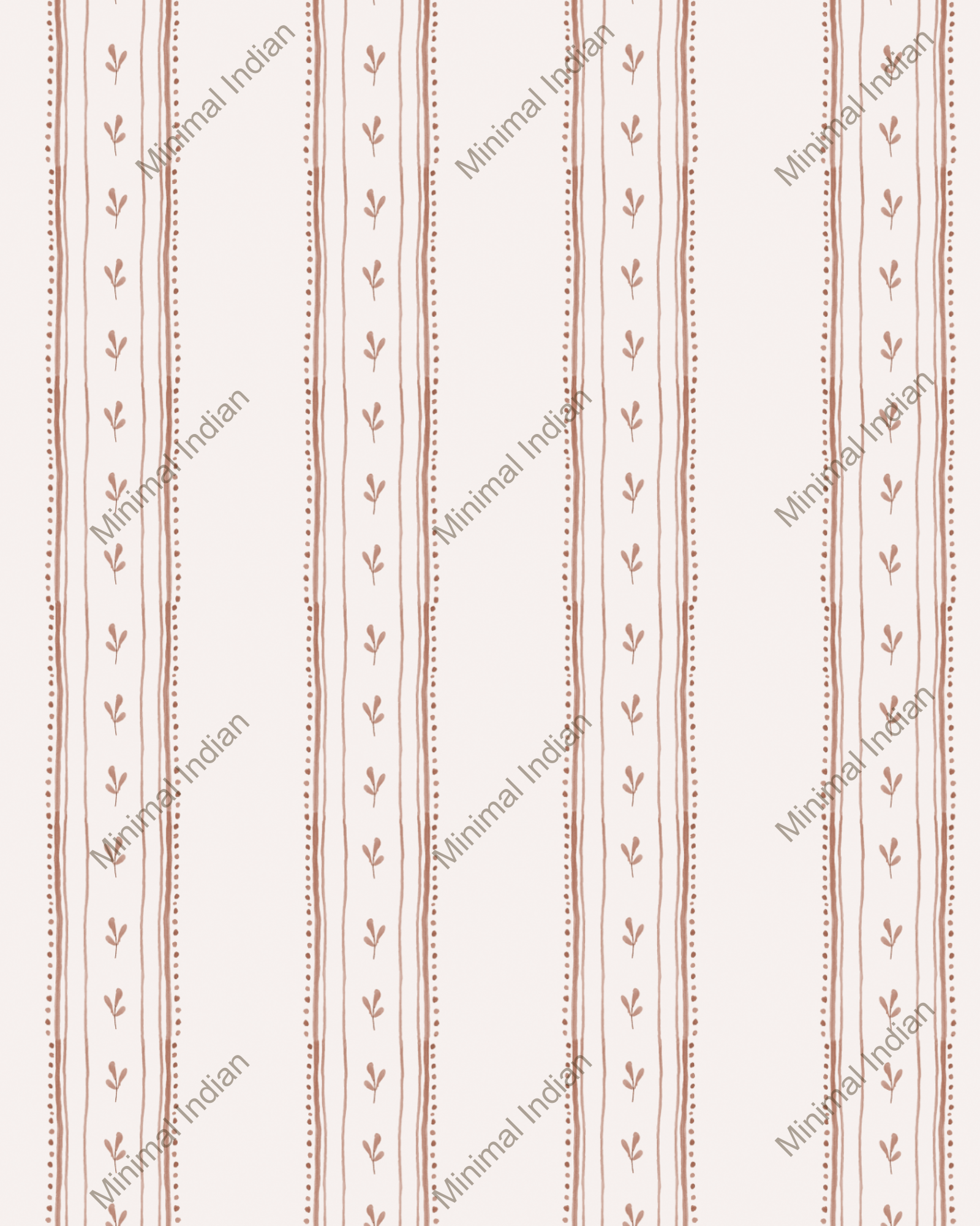 Vera Stripe Wallpaper, Rust