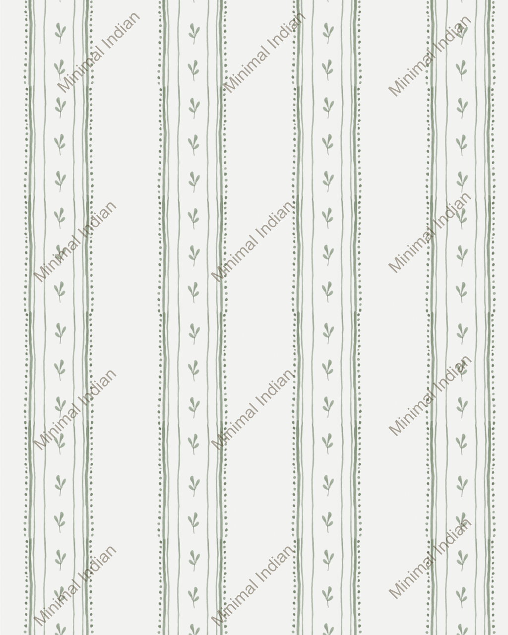 Vera Stripe Wallpaper, Sage