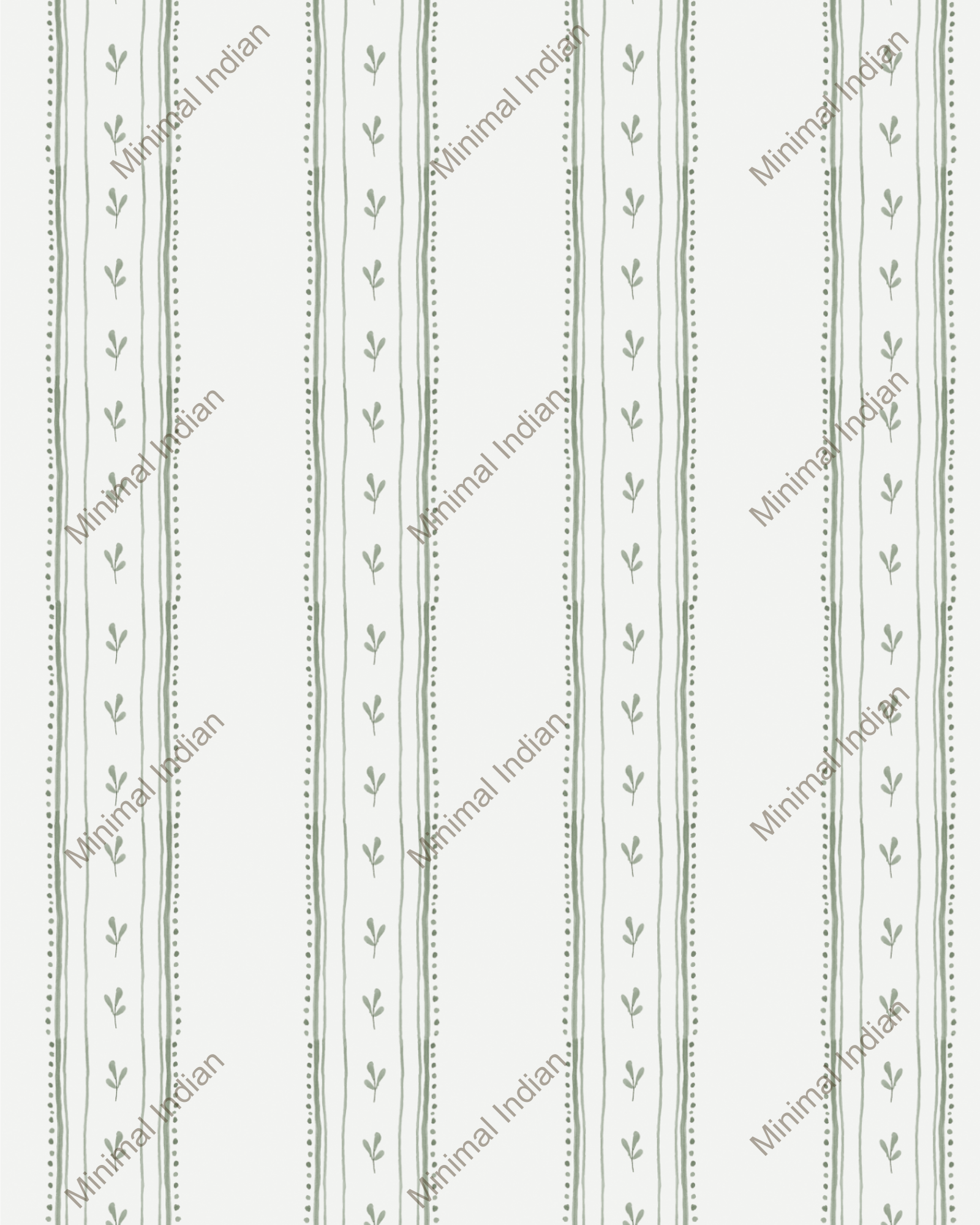 Vera Stripe Wallpaper, Sage