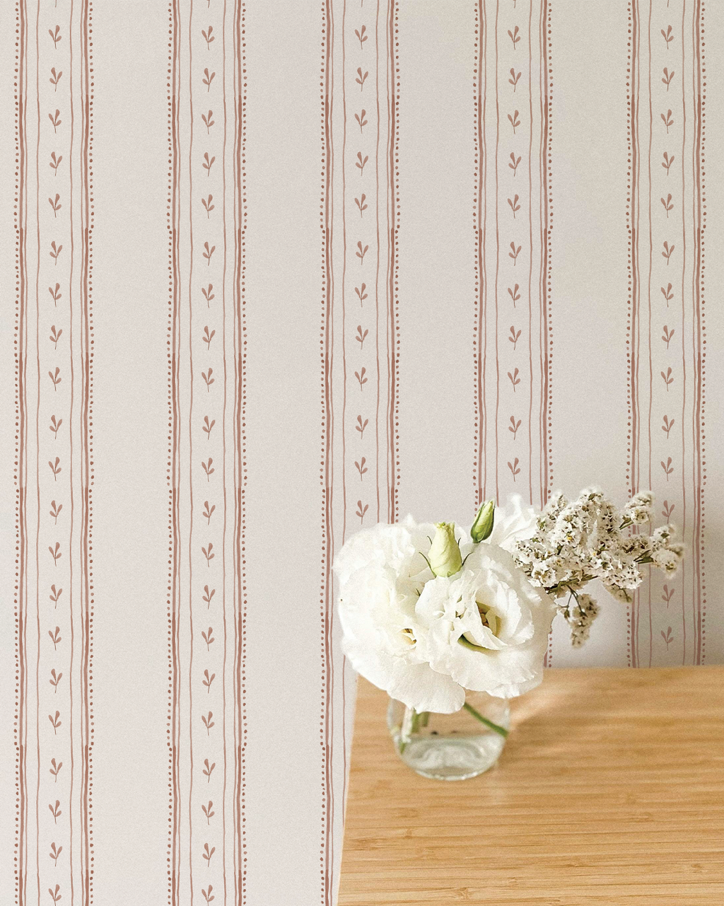 Vera Stripe Wallpaper, Rust