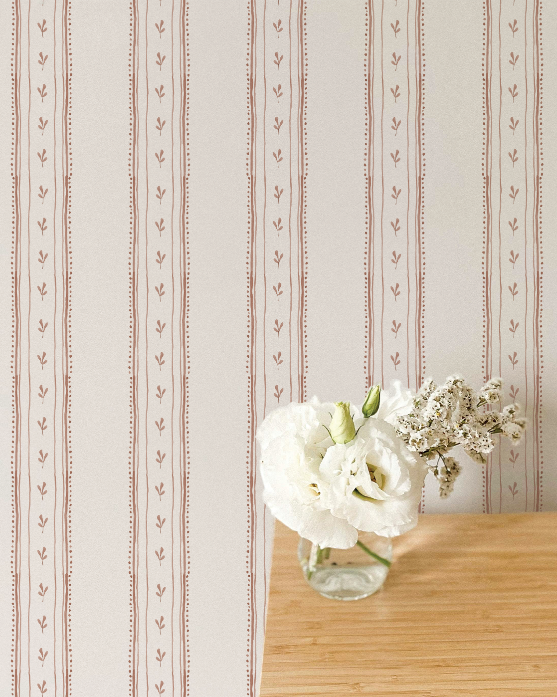 Vera Stripe Wallpaper, Rust