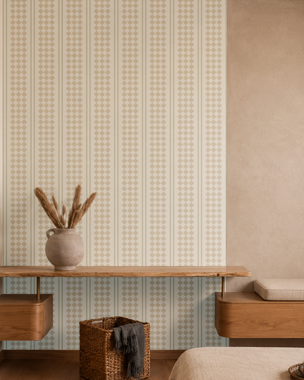 Charulata Stripe Wallpaper, Ochre