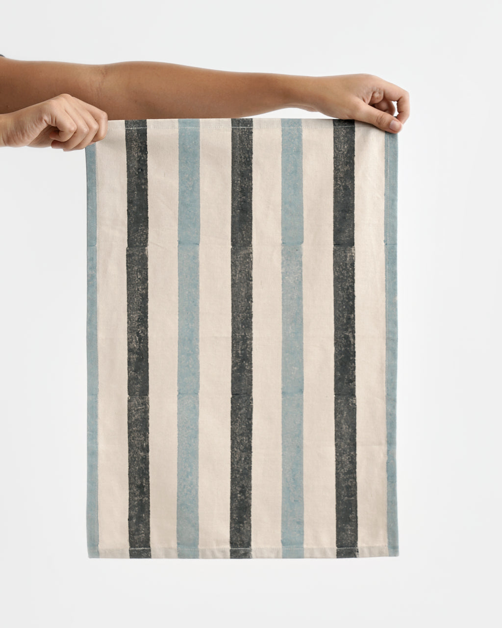 Stripe Tablemats, Blue And Grey ( Set of 2 )