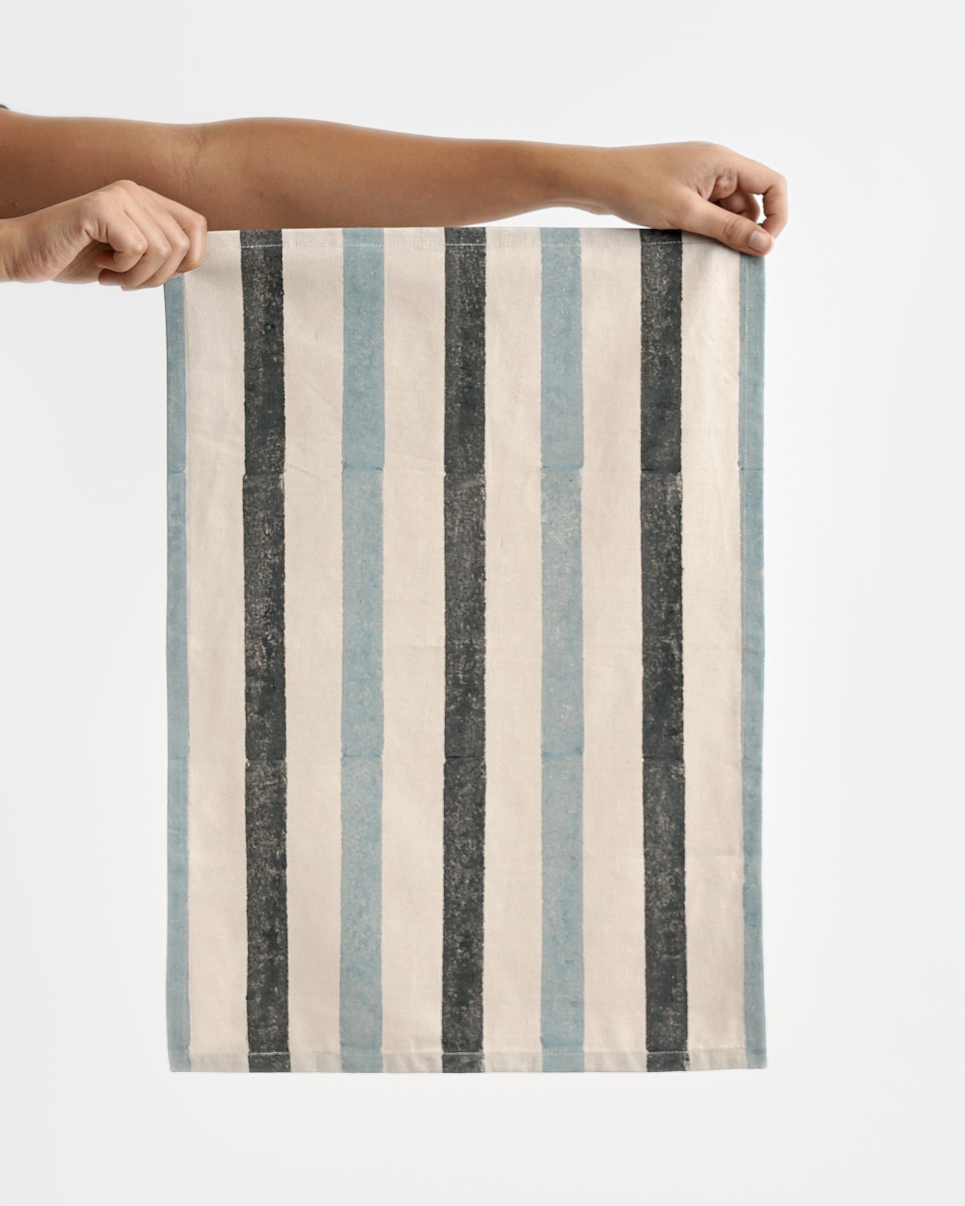 Stripe Tablemats, Blue And Grey ( Set of 2 )