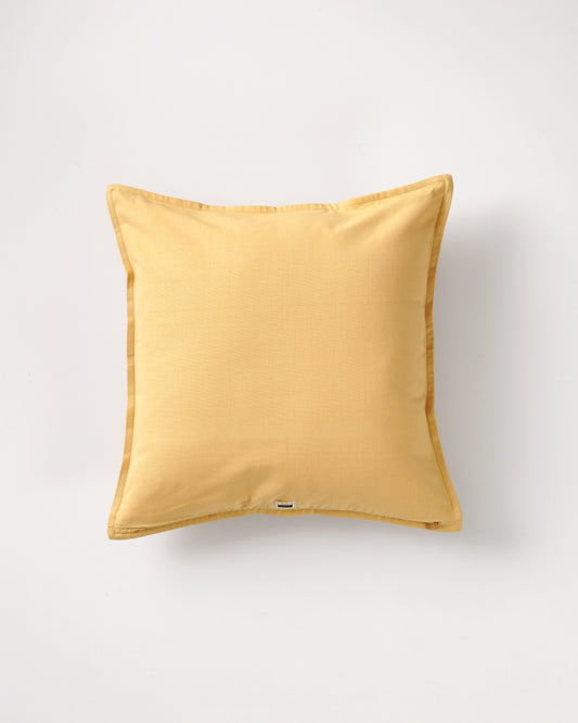 Checkered Cushion Cover, Yellow (16” X 16”)