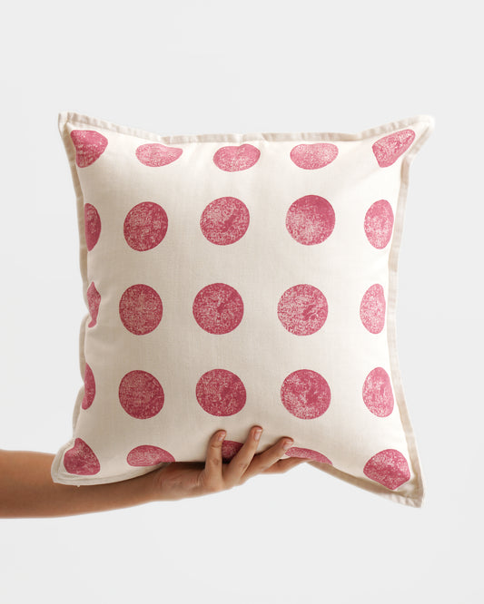 Moon Cushion Cover, Fuschia (16” X 16”)