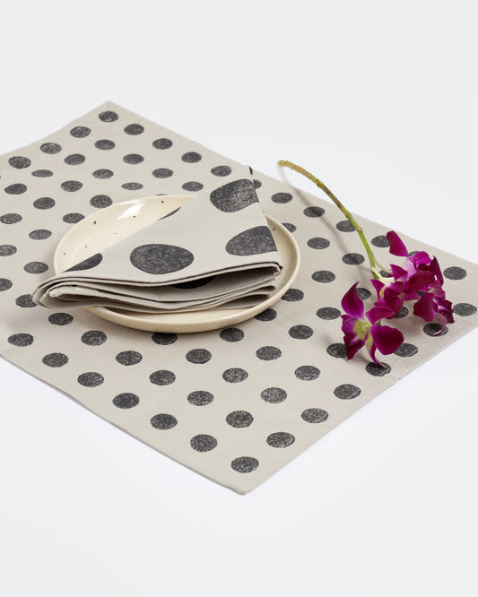 Moon Tablemats ,Dark Grey ( Set of 4 )