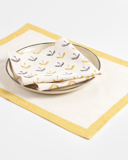 Border Tablemats ,Mustard ( Set of 4 )