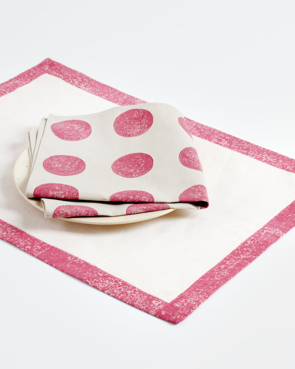 Border Tablemats, Fuchsia ( Set of 4)
