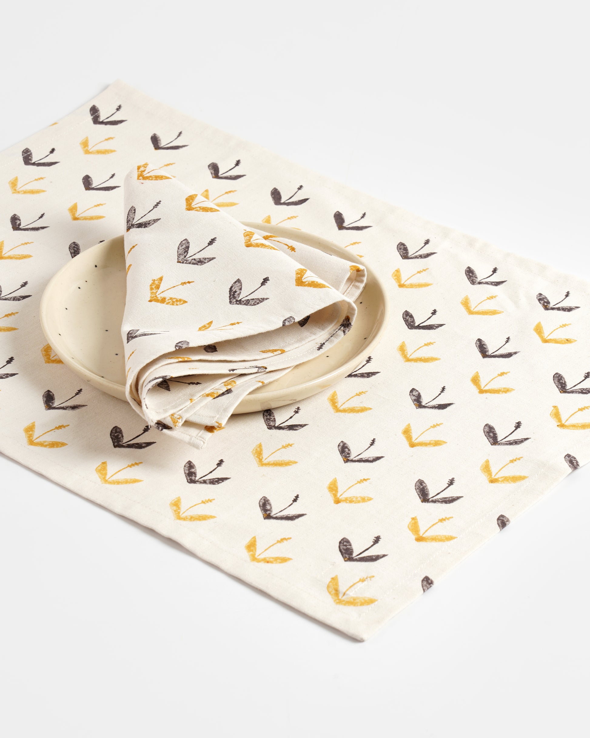 Primrose Tablemats, Mustard ( Set of 2 )