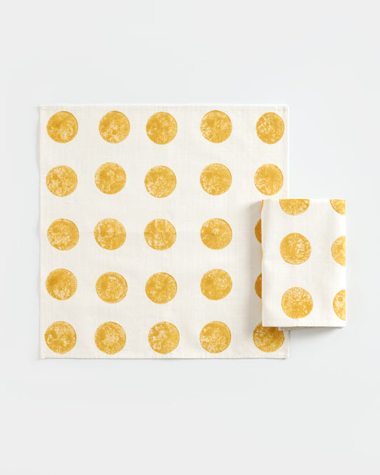 Moon Napkins, Mustard ( Set of 4 )