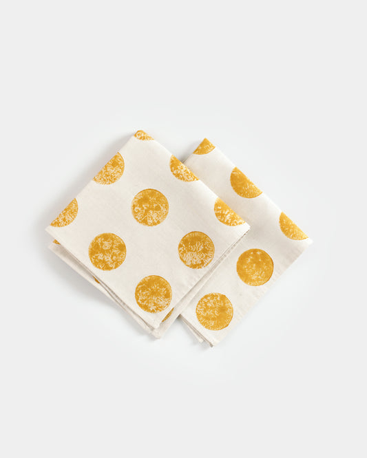 Moon Napkins, Mustard ( Set of 4 )
