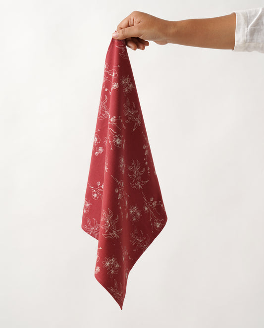 Wildflower Napkin, Crimson Red (Set of 2)