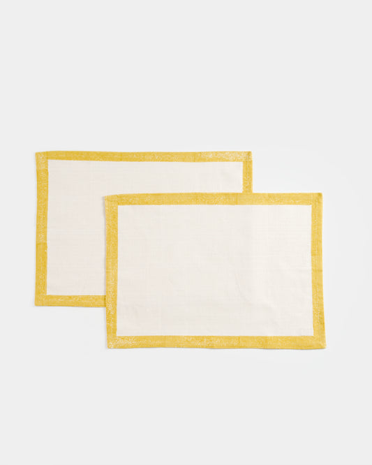 Border Tablemats ,Mustard ( Set of 2 )