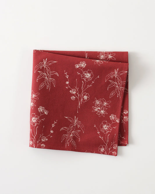 Wildflower Napkin, Crimson Red (Set of 2)