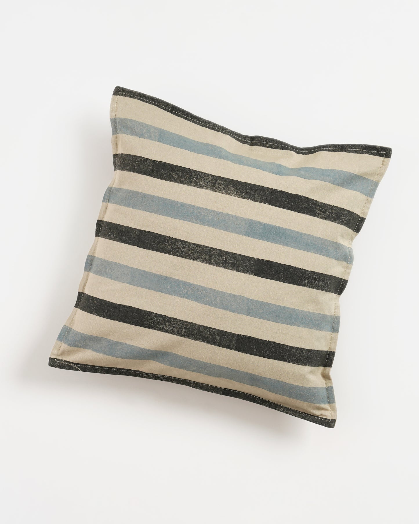 Stripe Cushion Cover ,Blue And Grey (16” X 16”)