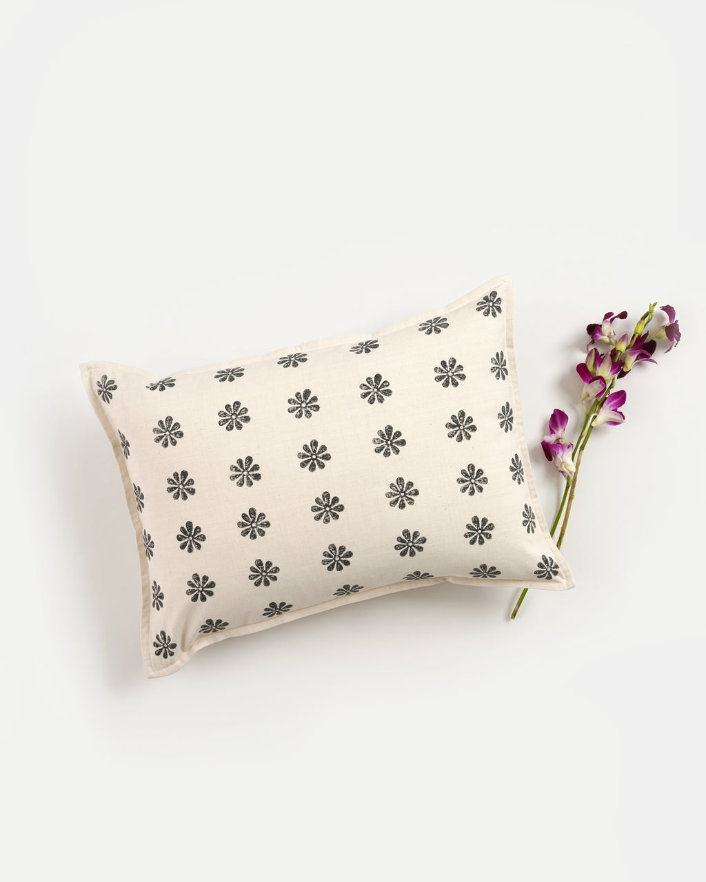 Tara Lumbar Cushion Cover, White (14” X 20”)