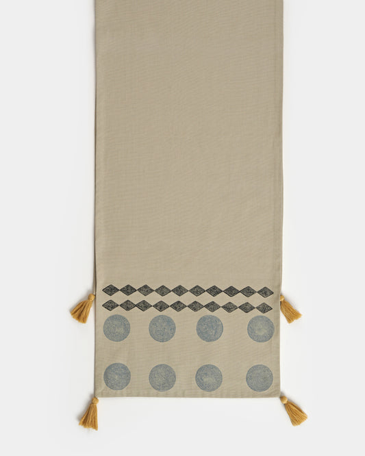 Polka Diamond Table Runner, Blue