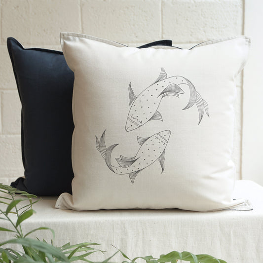 Koi Fish Cushion Cover (16” X 16”)