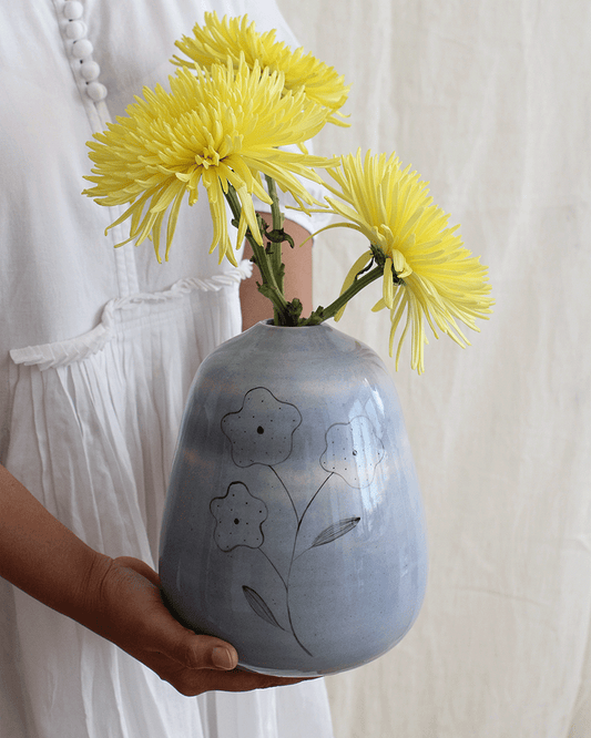 Cornflower Vase, Sky Blue