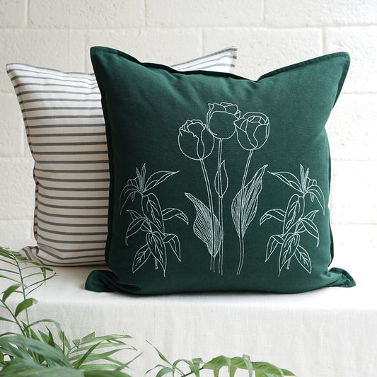 Tulip Garden Cushion Cover (16” X 16”)