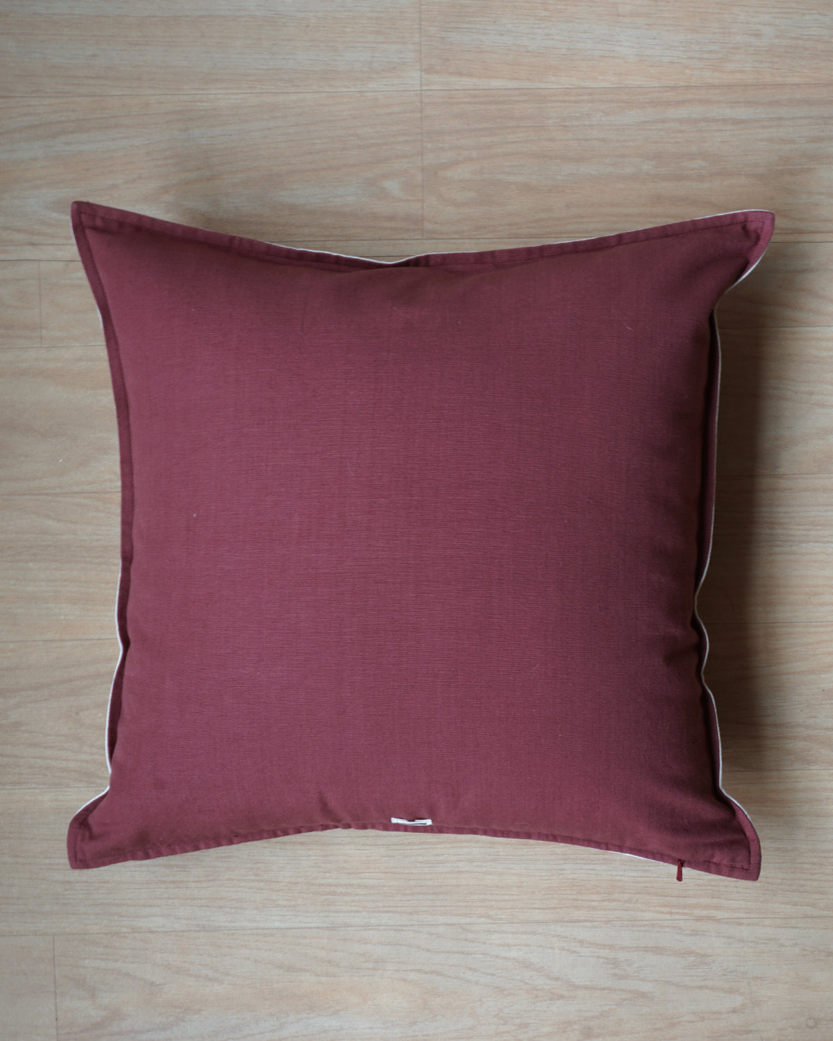 Foliage Cushion Cover, White Sand (16” X 16”)
