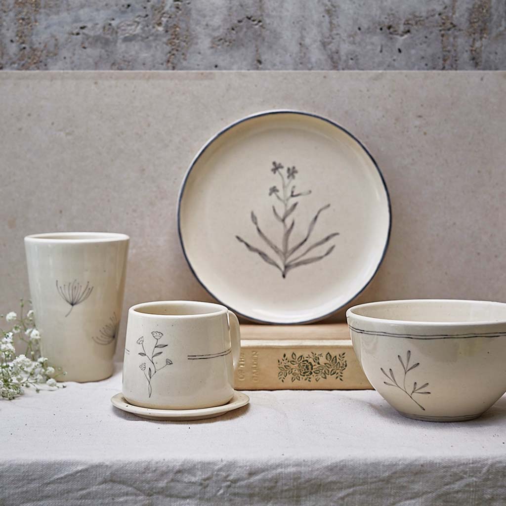 Vintage Botanical Breakfast Set