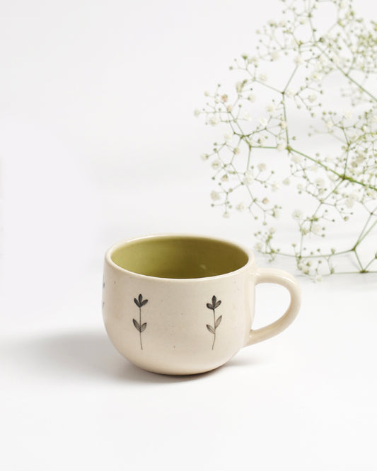 Wildflower Teacups, Olive ( Set of 2 )