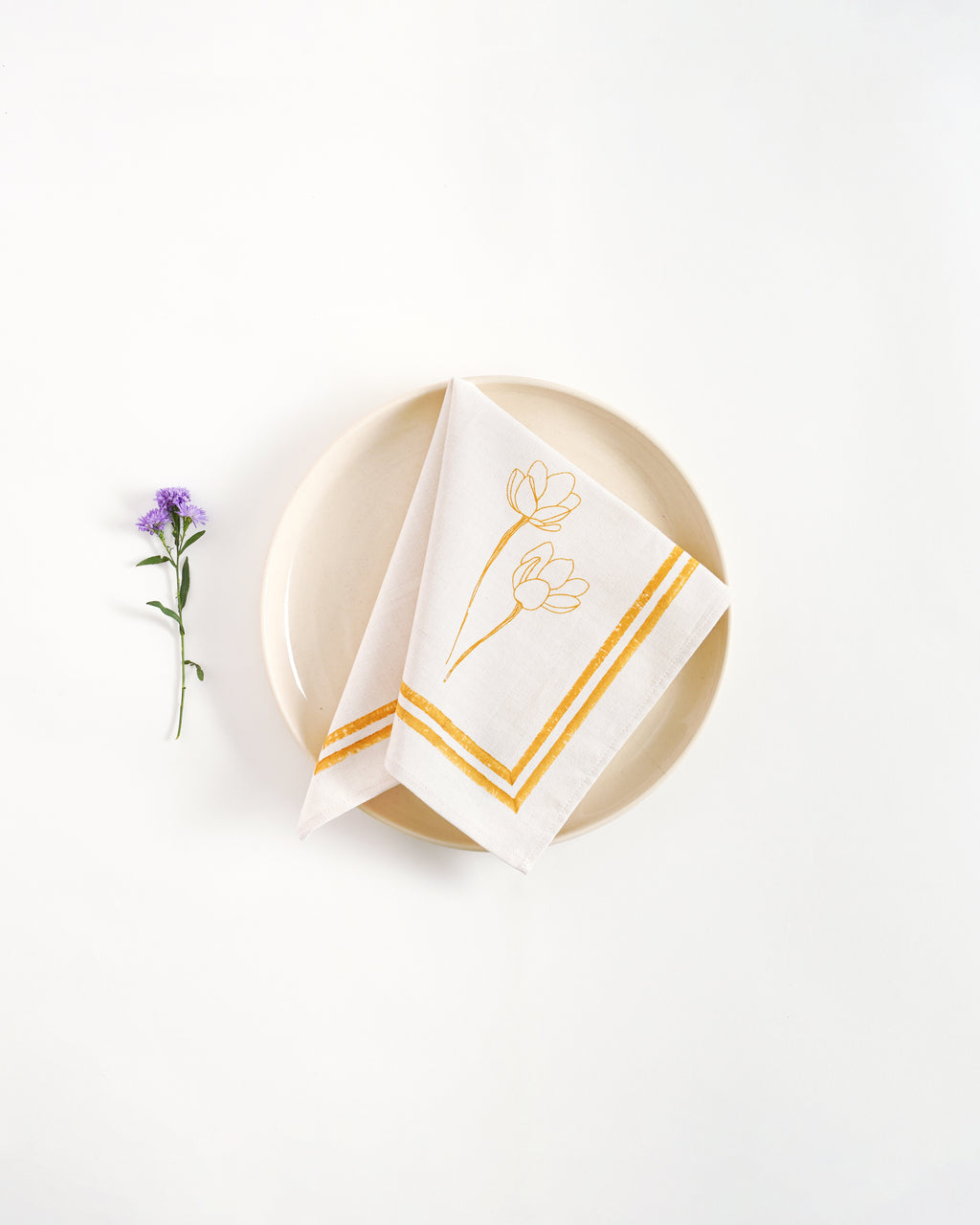 Orchid Napkins, Corn Yellow (Set of 4)