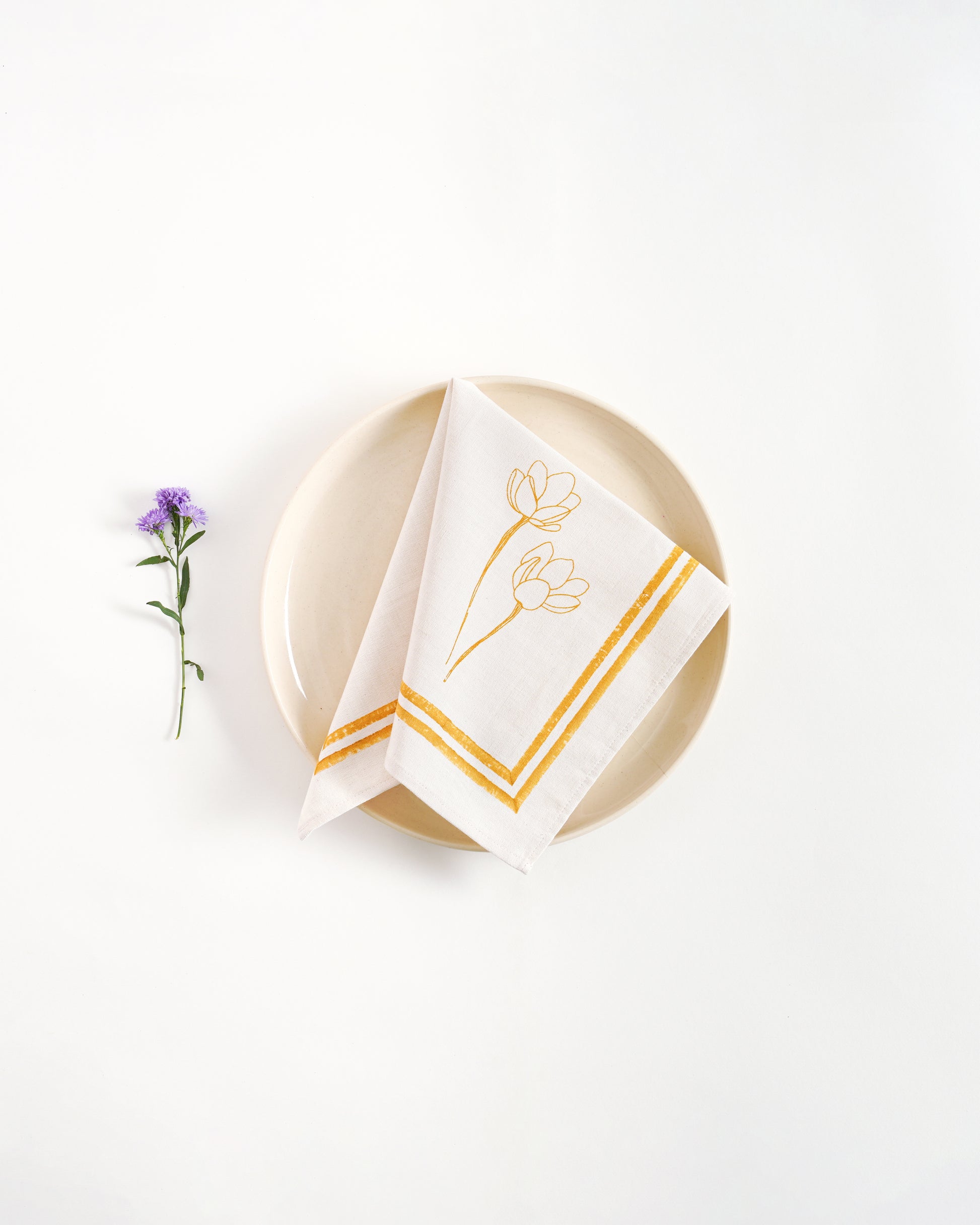 Orchid Napkins, Corn Yellow (Set of 4)