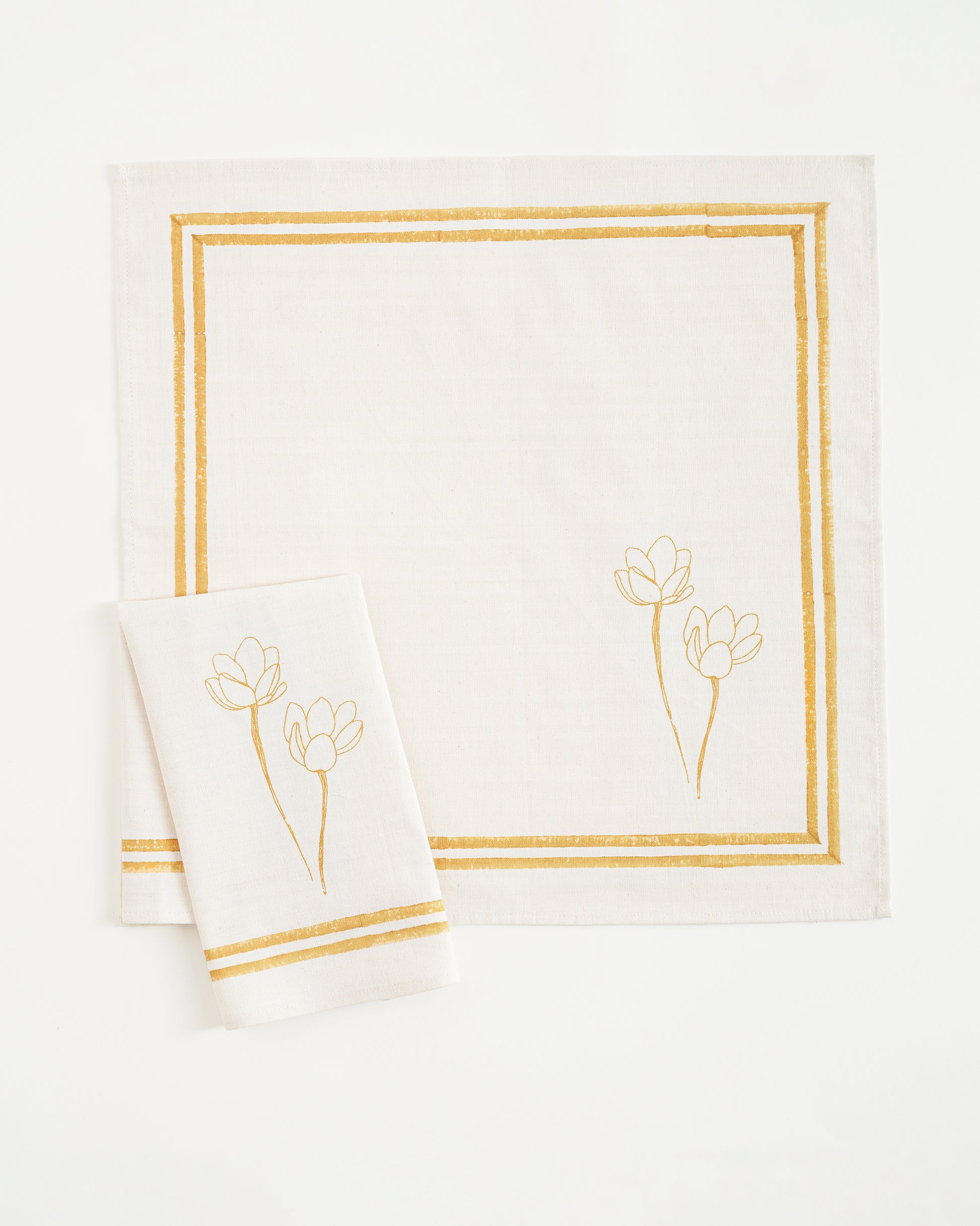Orchid Napkins, Corn Yellow (Set of 4)