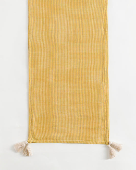 Checkered Tablerunner, Corn Yellow