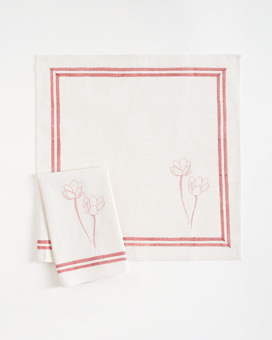 Orchid Napkins, Rose Pink (Set of 4)