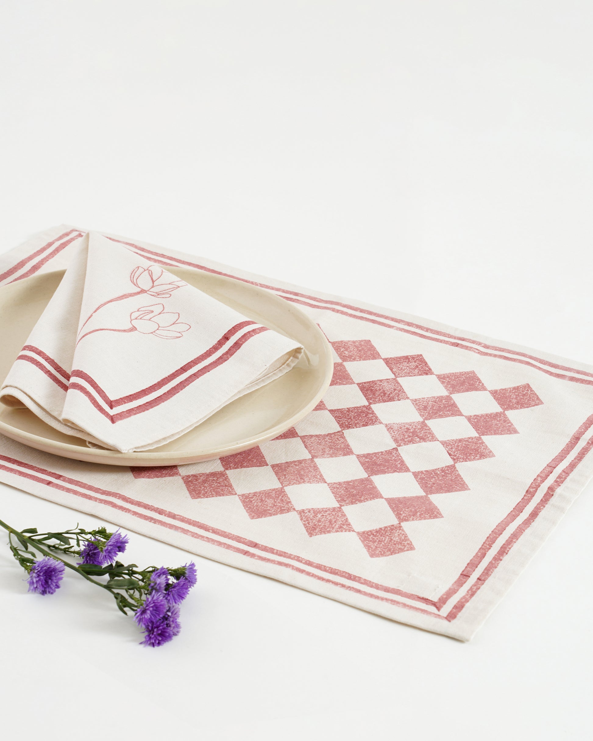 Charulata Tablemats, Rose Pink ( Set of 2 )